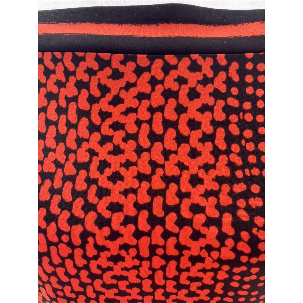 Michael Kors black and orange abstract print long-sleeve sheath dress Medium - Picture 3 of 8